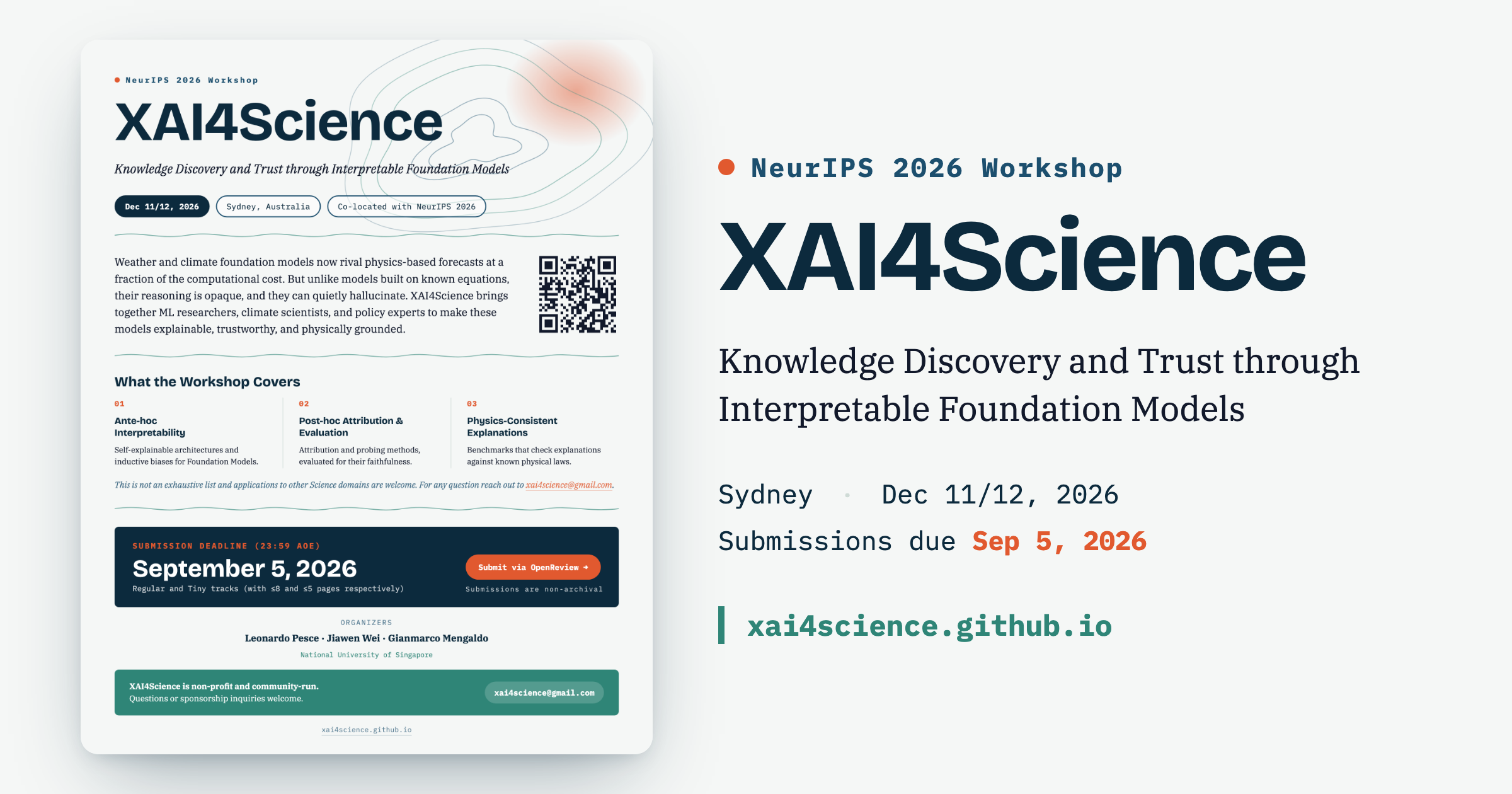 XAI4Science 2026 official conference logo